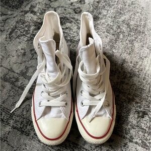 Converse 3.5 / 5.5 high hi top chick Taylor white sneakers
